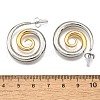 304 Stainless Steel Two-tone Stud Earrings for Women EJEW-R023-01GP-08-5