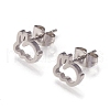 304 Stainless Steel Stud Earrings EJEW-N045-04P-1