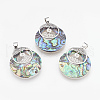 Natural Paua Shell Pendants KK-F751-A01-1