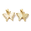 Rack Plating Brass Micro Pave Clear Cubic Zirconia Pendants KK-C025-05G-1