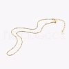 Brass Ball Chain Necklaces NJEW-JN03373-1
