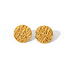 Stainless Steel Groove Flat Round Stud Earrings NZ2899-5