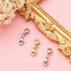 3Pcs 3 Colors 304 Stainless Steel Double Lobster Claw Clasps STAS-YW0001-52B-5