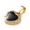 201 Stainless Steel Enamel Pendants STAS-U053-05G-2
