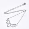 Non-Tarnish 201 Stainless Steel Pendant Necklaces NJEW-T009-JN063-1-40-2