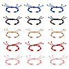 10Pcs 5 Colors Adjustable Braided Nylon Cord Bracelet Making AJEW-TA0001-25-10