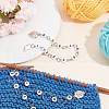  2Pcs 2 Style Sheep Charm Knitting Row Counter Chains HJEW-NB0001-76-5