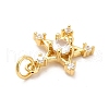 Rack Plating Brass Cubic Zirconia Pendants KK-K270-38G-3