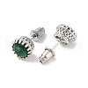 Rack Plating Brass Pave Single Cubic Zirconia Stud Earrings EJEW-I304-02P-05-2