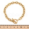 304 Stainless Steel Chain Bracelets for Women BJEW-Z106-03G-3