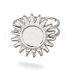 Tarnish Resistant Stainless Steel Cuff Ring Findings PW-WG67428-05-3
