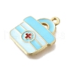 Medical Theme Alloy Enamel Pendants FIND-G090-02B-02-2