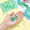 6 Styles Gradient Color Transparent Painted Glass Beads Strands DGLA-YW0001-28A-7