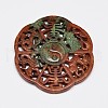 Mixed Style Natural Henan Jade Big Pendants G-O028-01-3