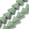 Triangle Dyed Natural Lava Rock Beads Strands G-O126-04A-06-1