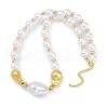 Rack Plating Brass & ABS Imitation Pearl Beaded Necklaces NJEW-P317-13B-G-2