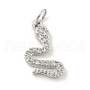 Rack Plating Brass Micro Pave Clear Cubic Zirconia Pendants KK-B093-02F-P-1