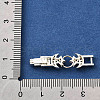 Brass Micro Pave Clear Cubic Zirconia Fold Over Clasps KK-R222-05S-3
