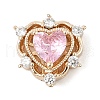 Brass Micro Pave Cubic Zirconia Beads KK-K297-34G-02-1