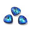 Electroplated Glass Pendants EGLA-M029-02-2