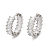 Brass Micro Pave Cubic Zirconia Huggie Hoop Earrings EJEW-K083-37P-B-2