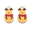 Christmas Theme Alloy Enamel Pendants ENAM-T020-10S-2