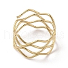Ion Plating(IP) 304 Stainless Steel Wave Finger Rings for Women RJEW-G315-07D-G-2