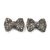 Bowknot Shape Polymer Clay Rhinestone Beads CLAY-NH0001-05-2