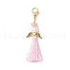Angel Glass Pearl & MIYUKI Seed Beaded & Polycotton Tassel Pendant Decorations HJEW-MZ00197-03-1