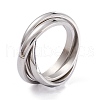 Unisex 304 Stainless Steel Finger Rings RJEW-K233-06C-P-2