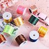12 Rolls 12 Colors Macrame Rattail Chinese Knot Making Cords Round Nylon Braided String Threads NWIR-SZ0001-03-3