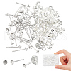 DICOSMETIC 40Pcs 925 Sterling Silver Post Stud Earring Settings STER-DC0001-03-1