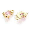 Brass Micro Pave Cubic Zirconia Charms KK-N263-96C-G-2