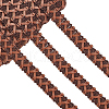 Imitation Leather Braided Lace Ribbon WL-WH0003-02B-1