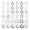 Craftdady 36Pcs 36 Style Alloy & 316L Surgical & 304 Stainless Steel Nose Ring & Nose Stud Set AJEW-CF0001-20-1