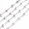 201 Stainless Steel Star & Oval Link Chains STAS-N092-107-1