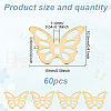 HOBBIESAY 60Pcs 304 Stainless Steel Charms STAS-HY0001-47-2