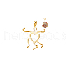 Brass Pendant Irregular Cabochon Settings KK-WH0079-105A-G-7