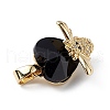 Real 18K Gold Plated Rack Plating Brass Micro Pave Clear Cubic Zirconia Pendants KK-C015-32G-06-2