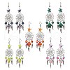 6Pairs 6 Colors Alloy & Synthetic Turquoise Chandelier Earrings EJEW-JE06340-2