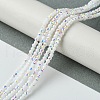 Electroplated Glass Beads Strands EGLA-P055-01A-AB03-2