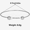 Classic 304 Stainless Steel Cuff Bangles QO4732-1-2