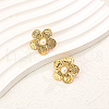 Elegant Stainless Steel Flower Stud Earrings AC1941-1-1