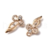 Zinc Alloy Crystal Rhinestone Snap Lock Clasps FIND-WH0008-21G-3