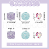   45pcs 3 styles Transparent Crackle Acrylic Beads TACR-PH0001-76-2