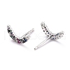 Moon Sparkling Cubic Zirconia Stud Earrings for Her ZIRC-C025-13P-3