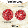 SUNNYCLUE 120Pcs Pave Disco Ball Beads RB-SC0001-13D-2