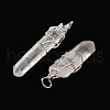Natural Quartz Crystal Big Pointed Pendants G-P253-01S-01-1