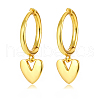 925 Sterling Silver Heart Hoop Earrings MG6658-3-1