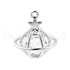Brass Micro Pave Clear Cubic Zirconia Charms KK-K371-32P-1